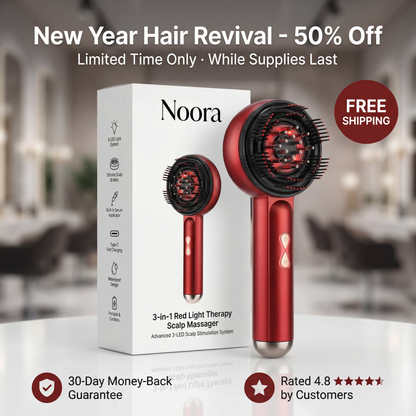 Noora's 3-1 Red Light Therapy Scalp Massager