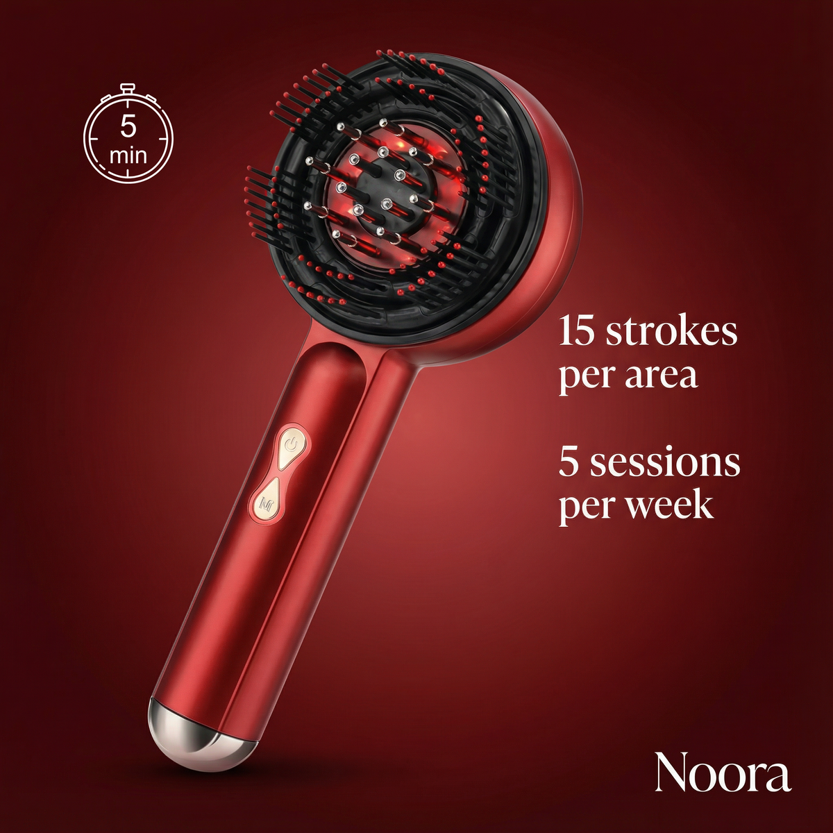 Noora's 3-1 Red Light Therapy Scalp Massager