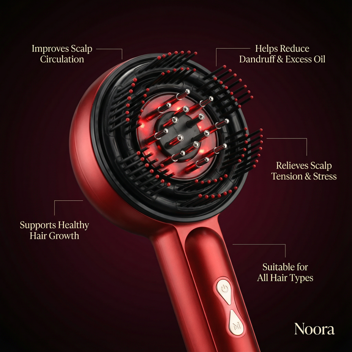 Noora's 3-1 Red Light Therapy Scalp Massager